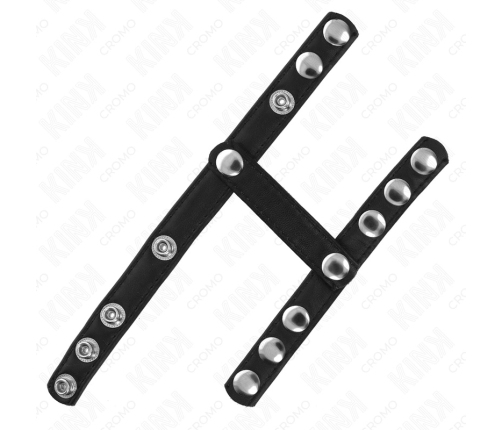 KINK Adjustable Silicone Ring with Triple Ball Divider Straps Black