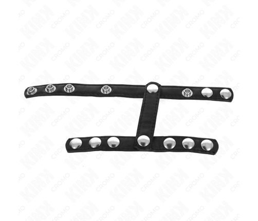 KINK Adjustable Silicone Ring with Triple Ball Divider Straps Black