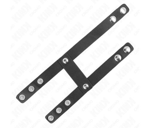 KINK Adjustable Double Leather Ring - Precision Fit, Black, Universal Size