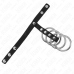 KINK 4-Piece Metal Ring System with Leather Strap & Secure Closure 22cm
