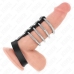 KINK 4-Piece Metal Ring System with Leather Strap & Secure Closure 22cm