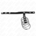 KINK 4-Piece Metal Ring System with Leather Strap & Secure Closure 22cm
