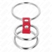 KINK Triple Metal Ring Set with Red Leather Connector 3.7-5 cm
