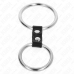 KINK Dual Metal Ring with Leather Strap 3.7-5 cm - Adjustable Support System