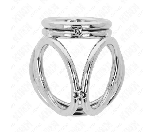 KINK Triple Chrome Steel Ring Set 3.8-5 cm - Polished Metal Series