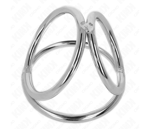 KINK Triple Chrome Steel Intimate Ring Set 3.8-5 cm, Model 2