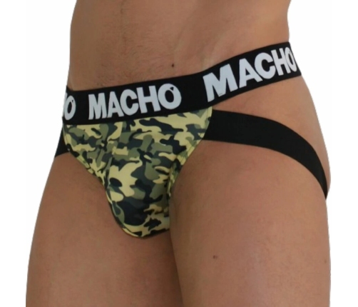 Macho MX28MV Jockstrap Military Green S - Supportive Lycra Underwear