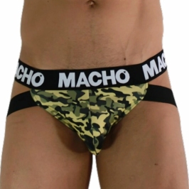 Macho MX28MV Jockstrap Military Green L - Anatomical Support & Comfort