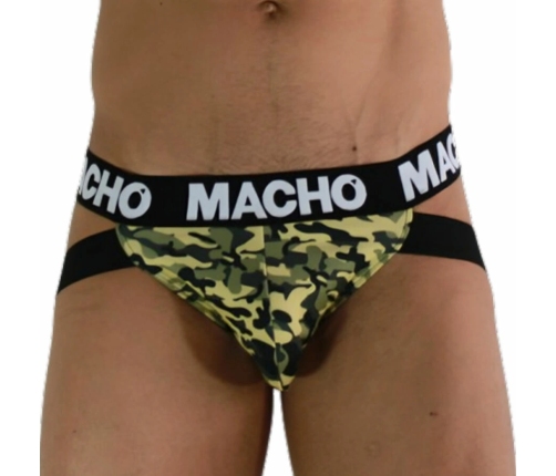 Macho MX28MV Jockstrap Military Green L - Anatomical Support & Comfort
