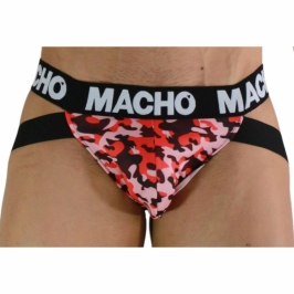 MACHO MX28MR Jockstrap Military Red Size L - Lycra Comfort Fit
