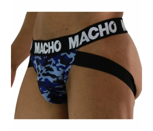 Macho MX28MA Jockstrap Military Blue XL - Anatomical Lycra Underwear