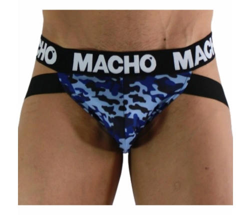 Macho MX28MA Jockstrap Military Blue XL - Anatomical Lycra Underwear