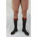 Macho Thin Socks Black/Red One Size - Elastic Semi-Transparent Design