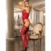 Subblime 951764 Red Fishnet Bodystocking One Size - Flexible Nylon Design