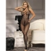 Subblime 951788 Long Black Mesh Bodystocking with Chest & Back Straps One Size