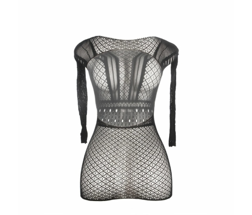 Subblime 951931 Black Fishnet Open Back Mini Dress One Size
