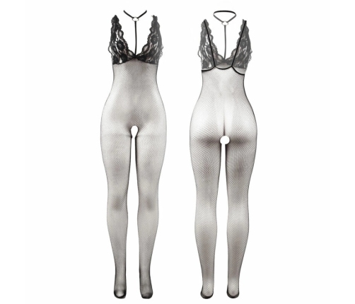 Subblime 951993 Bodystocking Black Mesh Open Design One Size