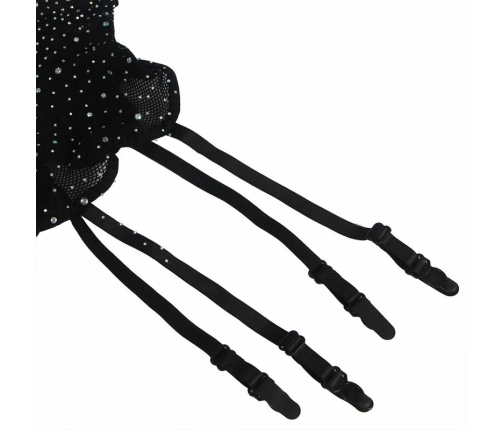 Subblime Bodystocking 952174 Black Fishnet with Gloves & Diamond Pattern One Size