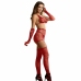 Subblime 952181 Red Fishnet Bodystocking with Gloves, One Size