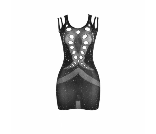 SUBBLIME - 952198 FISHNET DRESS WITH BRILLIANT DIAMONDS BLACK ONE SIZE