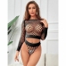 Subblime 952228 Black Mesh Two-Piece Set with Long Sleeves One Size