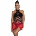 Subblime 952242 Red & Black Gradient Elastic Mesh Dress One Size