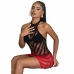 Subblime 952242 Red & Black Gradient Elastic Mesh Dress One Size