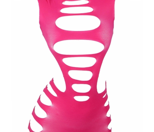 Subblime 952273 Pink Long Sleeve Fishnet Dress, Elastic, One Size