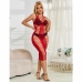 Subblime 952327 Elegant Long Red Fishnet Dress - One Size, Flowing Fit