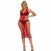 Subblime 952327 Elegant Long Red Fishnet Dress - One Size, Flowing Fit