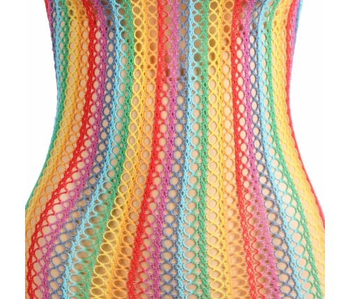 SUBBLIME - 952341 RAINBOW FISHNET DRESS ONE SIZE
