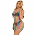 Subblime 952365 Rainbow Off-Shoulder Fishnet Dress, One Size