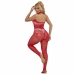 Subblime 952372 High Neck Red Fishnet & Lace Bodystocking One Size