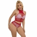 Subblime 952402 Two-Piece Fishnet Set with Pink Rhinestones, One Size