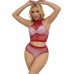 Subblime 952402 Two-Piece Fishnet Set with Pink Rhinestones, One Size