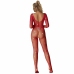 SUBBLIME - 952419 BODYSTOCKING DE REJILLA CON DIAMANTES MANGA LARGA ROJO XS/M