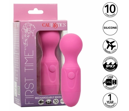 CalExotics First Time Rechargeable Pink Massager 10 Modes Waterproof