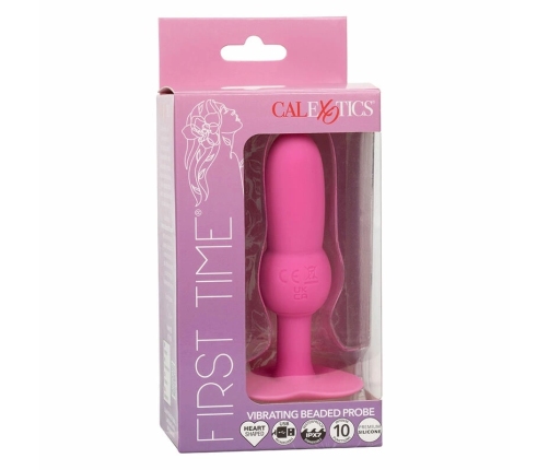 CALEXOTICS - FIRST TIME ANAL PLUG BEADED PROBE 10 VIBRATIONS PINK