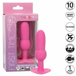 CalExotics First Time Beaded Probe Vibrating System Pink USB 10 Modes