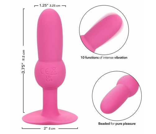 CALEXOTICS - FIRST TIME ANAL PLUG BEADED PROBE 10 VIBRATIONS PINK