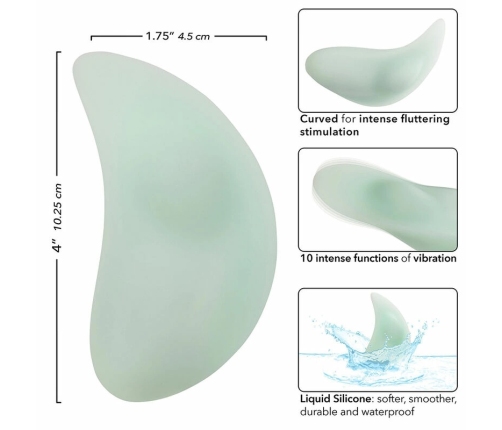 CalExotics Pacifica Bali Curved Silicone Stimulator 10 Functions Aqua