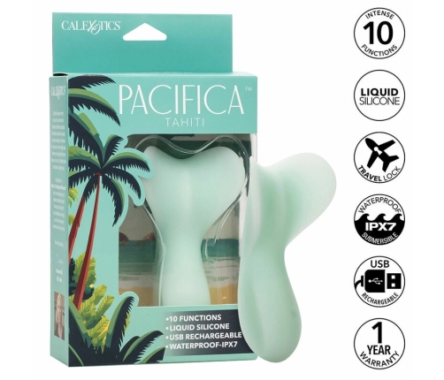 CalExotics Pacifica Tahiti Teaser Aqua 10-Function Liquid Silicone Massager