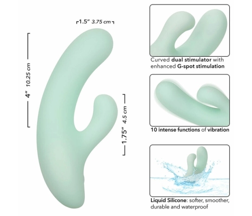 CalExotics Pacifica Fiji Dual Motor G-Spot Stimulator Aqua Silicone