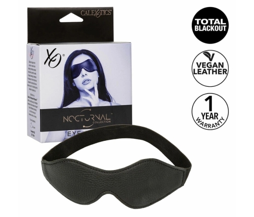 CalExotics Nocturnal Eye Mask PVC Leather Black - Total Darkness Fit