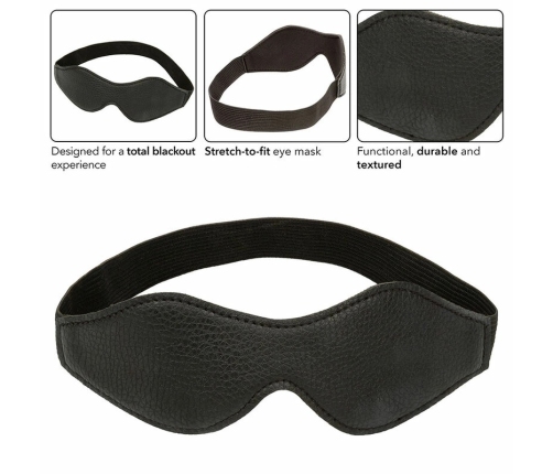 CalExotics Nocturnal Eye Mask PVC Leather Black - Total Darkness Fit
