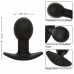 CalExotics Rock Bottom Silicone Black Vibrating Plug 10 Modes USB Rechargeable