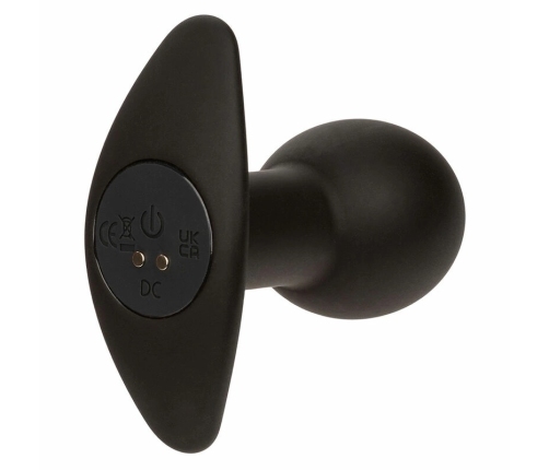 CalExotics Rock Bottom Silicone Black Vibrating Plug 10 Modes USB Rechargeable