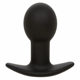 CalExotics Rock Bottom Silicone Black Vibrating Plug 10 Modes USB Rechargeable
