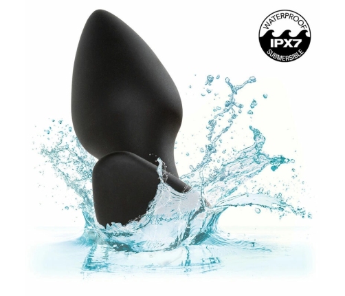 CalExotics Rock Bottom Silicone Intimate Plug 10 Vibrations Black