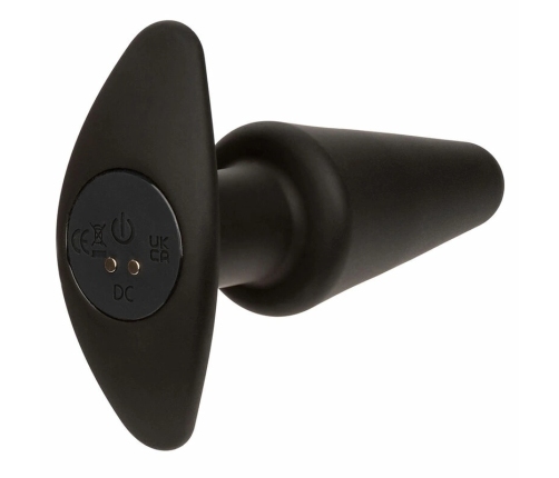 CalExotics Rock Bottom Tapered Silicone Black Plug 10-Mode USB Rechargeable